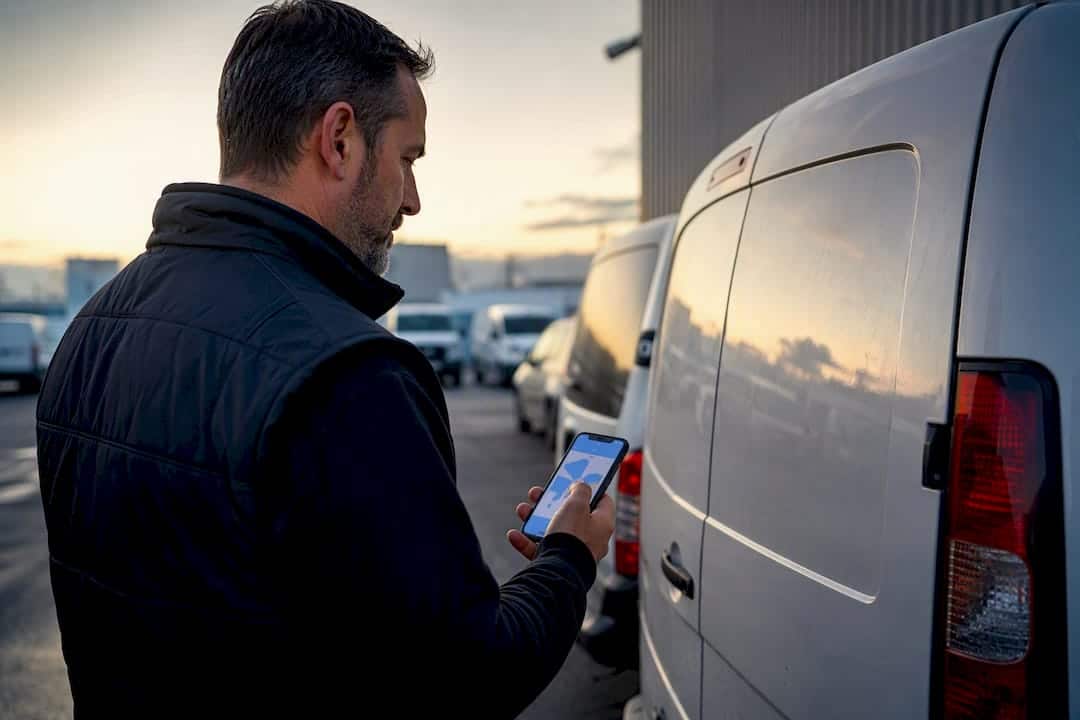 Gestionnaire supervisant une flotte avec géolocalisation