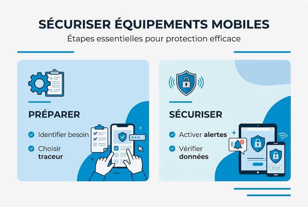 Infographie : les étapes clés pour sécuriser vos appareils mobiles